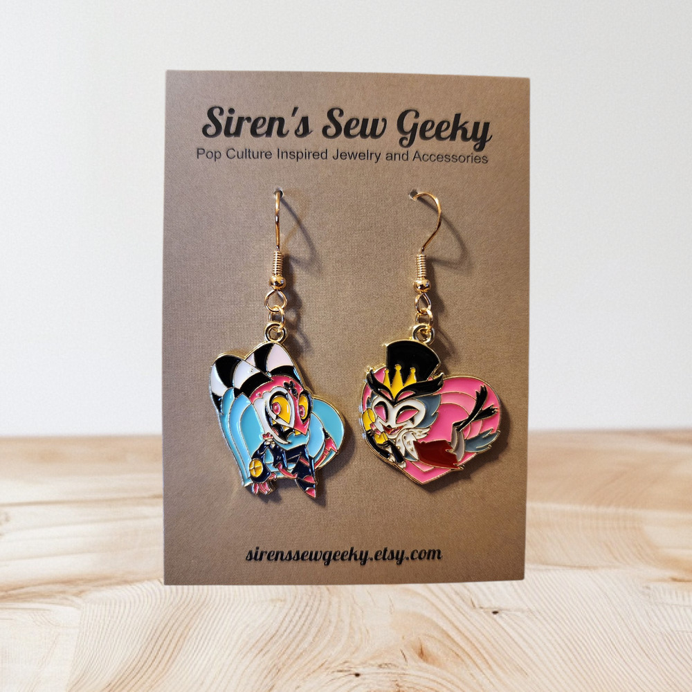 Helluva Boss Blitzo & Stolas Charm Earrings Hellaverse Hazbin Hotel